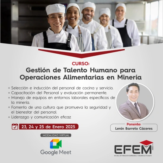 Gestión del Talento Humano para Operaciones Alimentarias en Mina